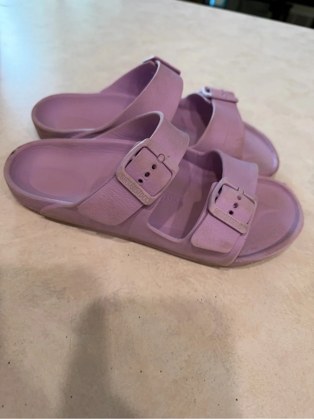 Birkenstock Arizona Sandals EUR 34 Purple Fog Beach Lightweight Kids